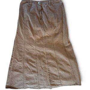 Brown Denim 90’s Maxi Skirt